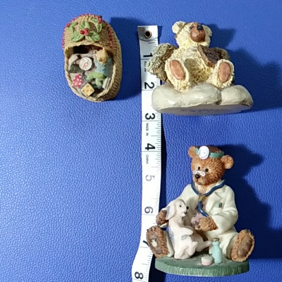 Vintage Set of 3 bear figurines Doctor, Angel,baby - Picture 7 of 8